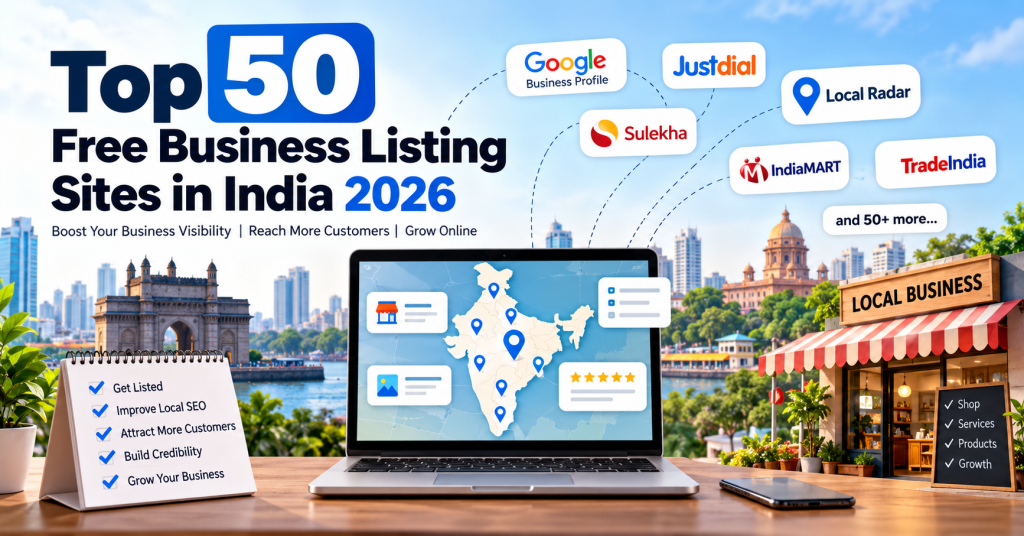 Top 50 Free Business Listing Sites in India 2026-2027